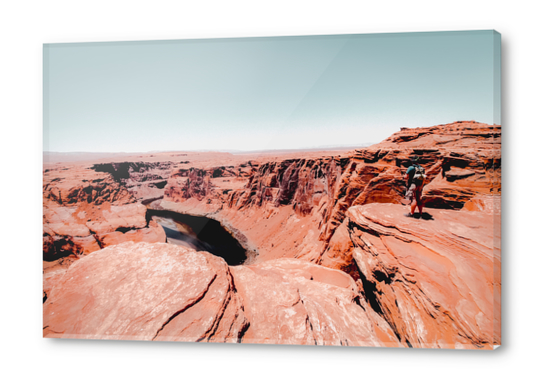 Summer scenery in the desert at Horseshoe Bend Arizona USA Acrylic prints by Timmy333