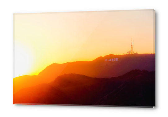 Summer sunset sky at Hollywood Sign Los Angeles California USA Acrylic prints by Timmy333