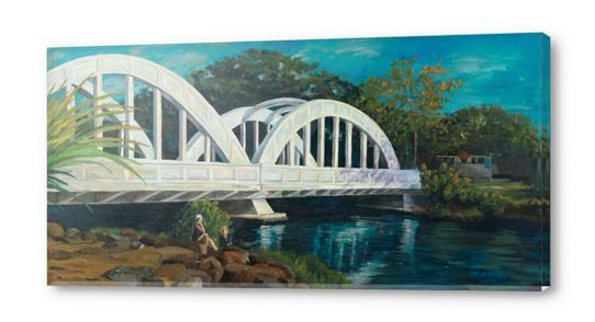 Rainbow Bridge, Haliewa Acrylic prints by DanKeizer