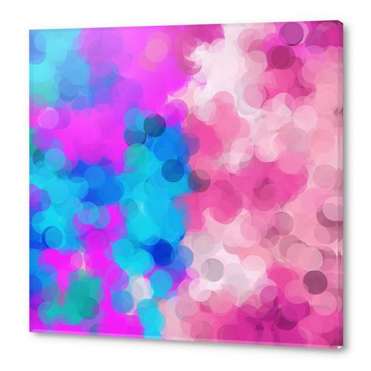 pink and blue painting circle abstract background Acrylic prints by Timmy333