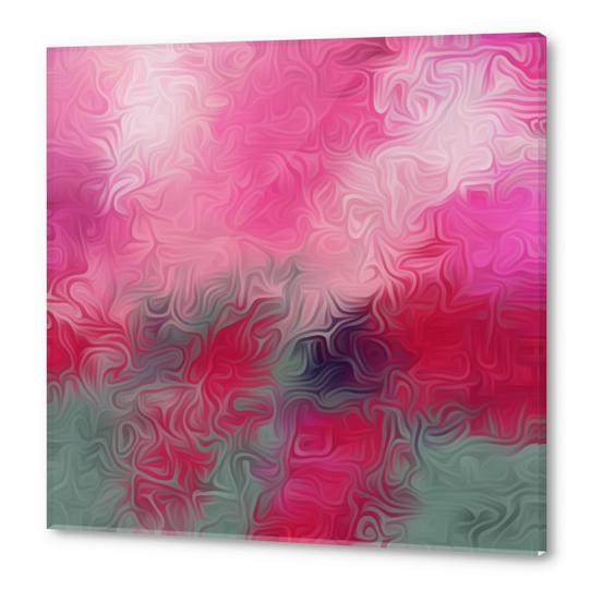 pink red and green painting abstract background Acrylic prints by Timmy333