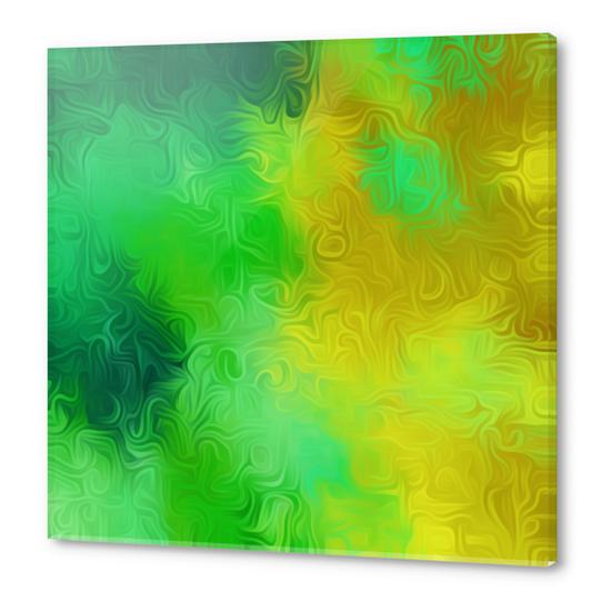 green and yellow painting texture abstract background Acrylic prints by Timmy333