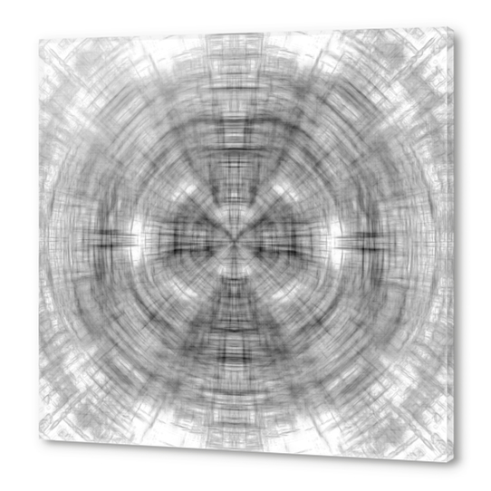 psychedelic drawing symmetry graffiti abstract pattern in black and white Acrylic prints by Timmy333