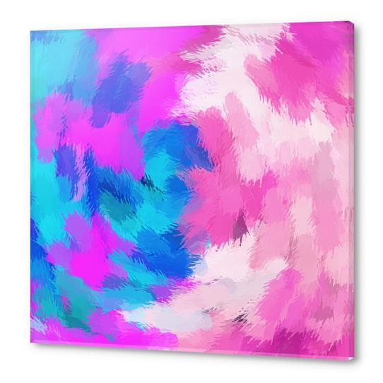 blue and pink painting texture abstract background Acrylic prints by Timmy333