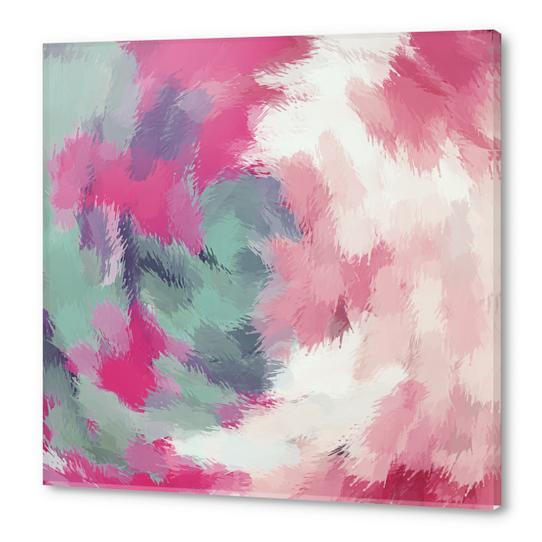 red pink and green painting texture abstract background Acrylic prints by Timmy333