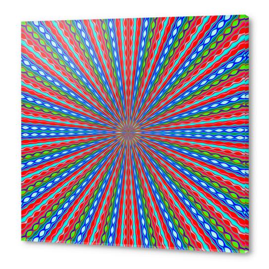 red blue and green line drawing abstract background Acrylic prints by Timmy333