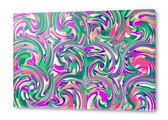 pink purple and green curly painting abstract background Acrylic prints by Timmy333