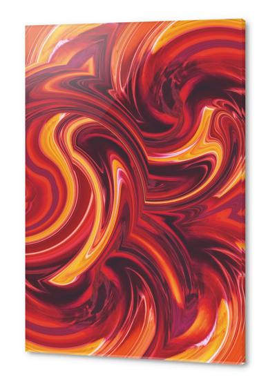 yellow red and brown spiral painting abstract background Acrylic prints by Timmy333