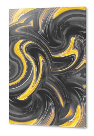 yellow and black spiral painting abstract background Acrylic prints by Timmy333