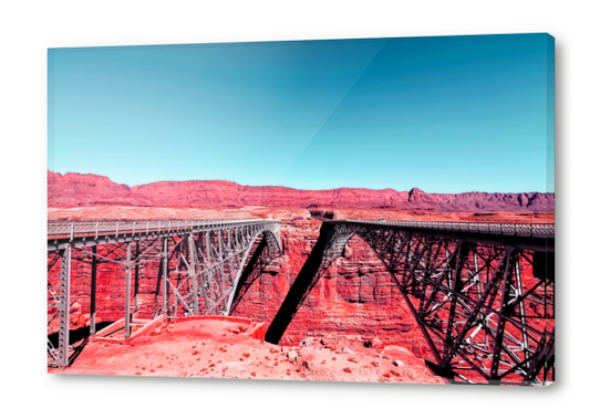 bridge in the desert with blue sky in the USA Acrylic prints by Timmy333