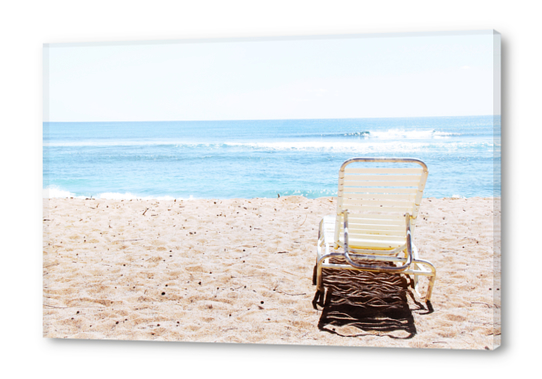 sandy beach with blue water in summer Acrylic prints by Timmy333