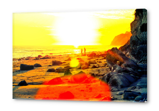 summer beach sunset in California, USA Acrylic prints by Timmy333