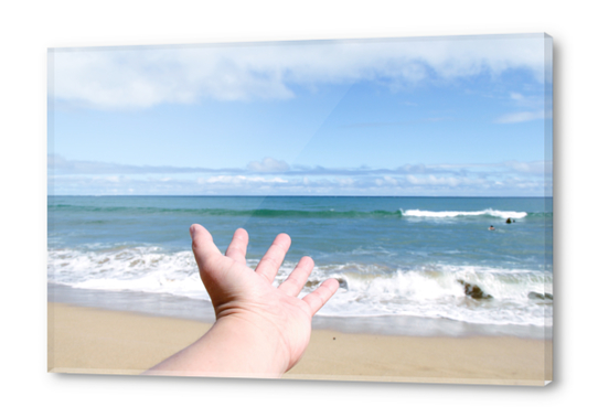 beach with blue sky Acrylic prints by Timmy333