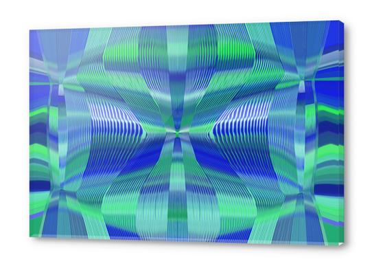 blue and green lines drawing texture abstract background Acrylic prints by Timmy333