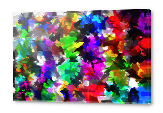 psychedelic splash painting abstract texture in pink blue green yellow red black Acrylic prints by Timmy333