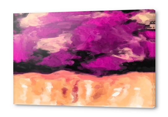 psychedelic splash painting abstract texture in pink purple black Acrylic prints by Timmy333