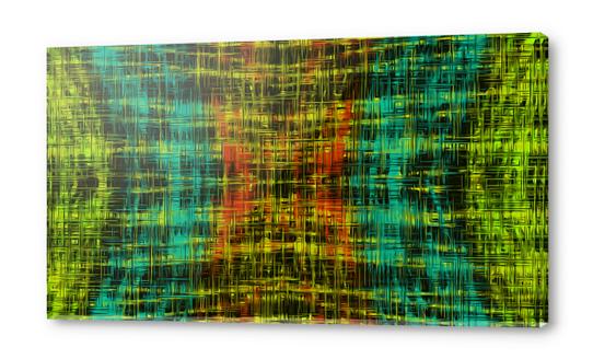 orange blue yellow and green line pattern abstract background Acrylic prints by Timmy333