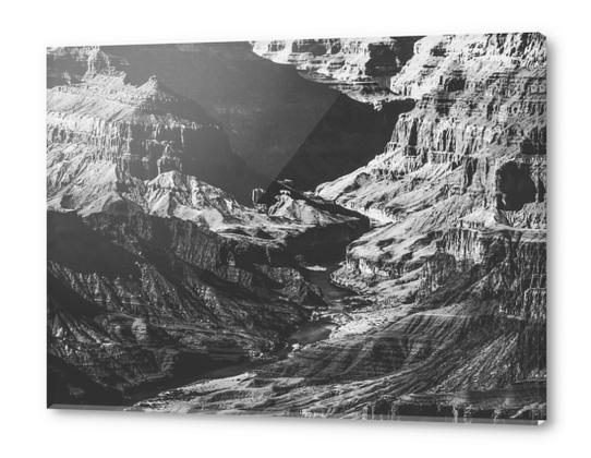 texture of the desert at Grand Canyon national park, USA in black and white Acrylic prints by Timmy333