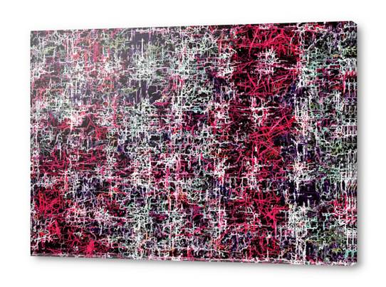 psychedelic abstract art pattern texture background in red pink black Acrylic prints by Timmy333