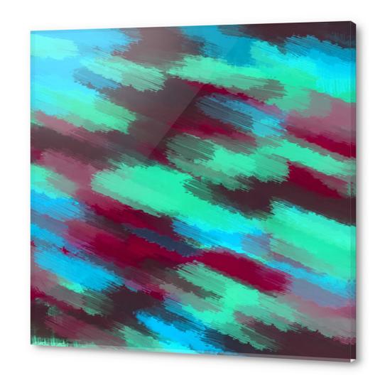 green blue red and brown painting texture abstract background Acrylic prints by Timmy333