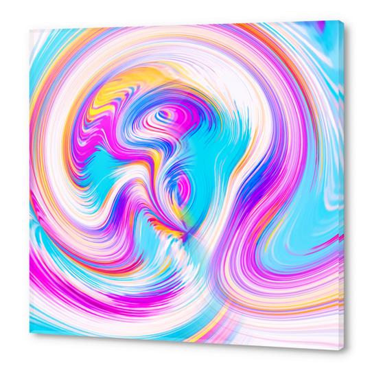 pink blue yellow and white spiral pattern abstract background Acrylic prints by Timmy333