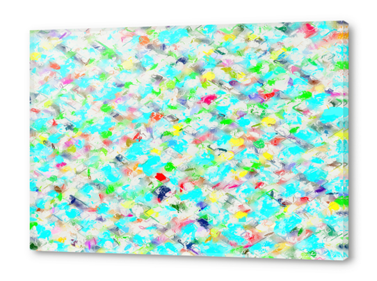 splash painting texture abstract background in blue yellow green red pink Acrylic prints by Timmy333