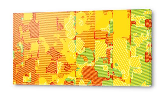 graffiti drawing abstract pattern in yellow brown and blue Acrylic prints by Timmy333