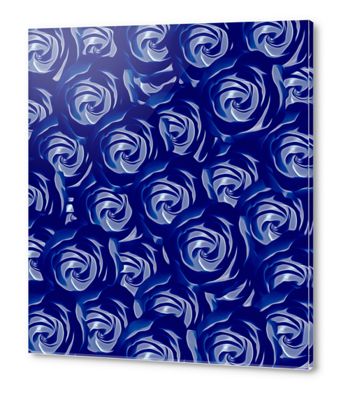 blooming blue rose pattern texture abstract background Acrylic prints by Timmy333