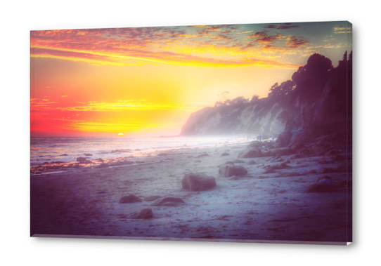 California summer beach sunset with beautiful cloudy sky Acrylic prints by Timmy333