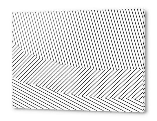 geometric line pattern abstract background in black and white Acrylic prints by Timmy333