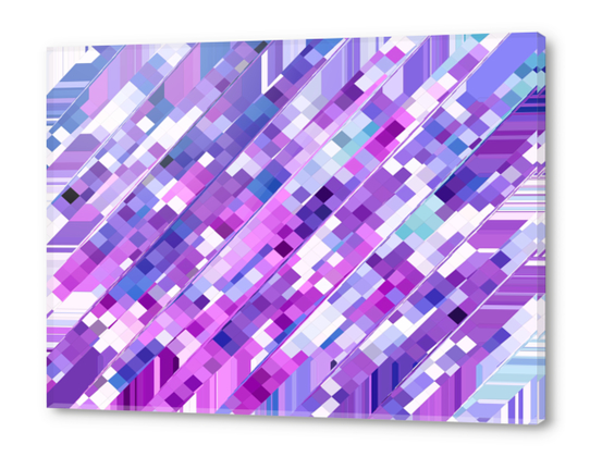 geometric square pixel pattern abstract background in purple pink Acrylic prints by Timmy333