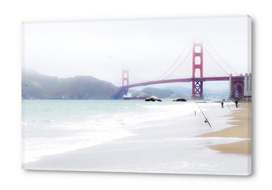 Golden Gate bridge, San Francisco, USA with beach view Acrylic prints by Timmy333