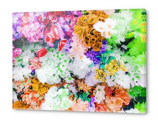 drawing and painting colorful flowers background Acrylic prints by Timmy333