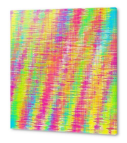 pink yellow blue and green painting plaid pattern abstract background Acrylic prints by Timmy333