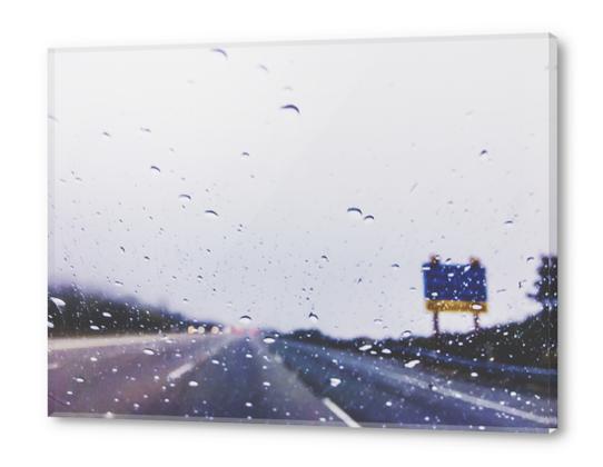 on the road with the rain storm Acrylic prints by Timmy333