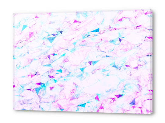 psychedelic geometric triangle polygon pattern abstract background in pink purple blue Acrylic prints by Timmy333