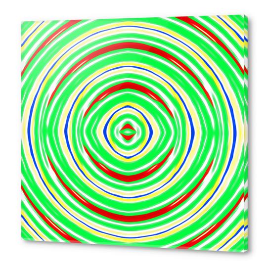 green red yellow and blue circle line drawing abstract background Acrylic prints by Timmy333