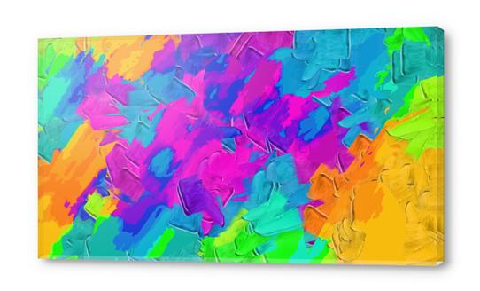 pink orange blue green painting texture abstract background Acrylic prints by Timmy333