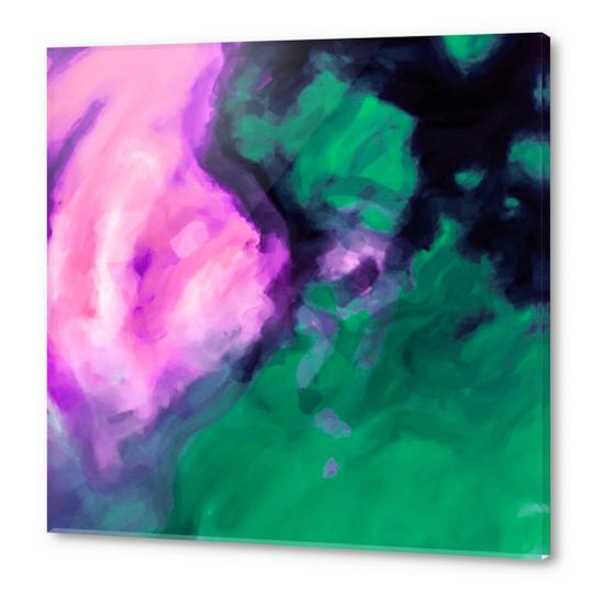 pink and green painting texture abstract background Acrylic prints by Timmy333