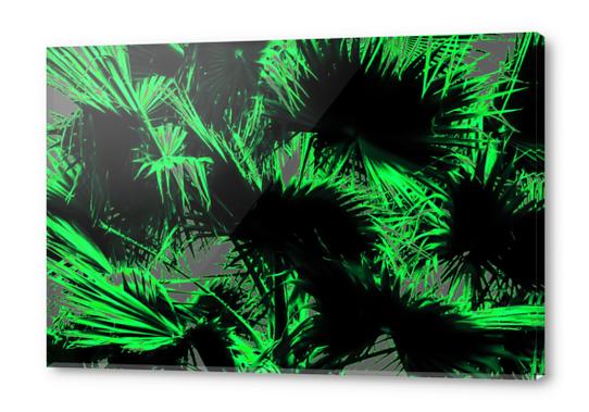 green palm leaves texture abstract background Acrylic prints by Timmy333