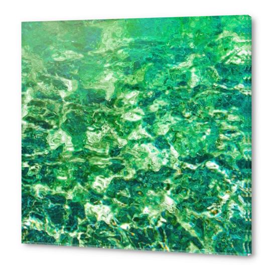 psychedelic painting texture abstract in green Acrylic prints by Timmy333