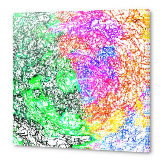 psychedelic splash painting abstract in pink purple green blue orange and yellow Acrylic prints by Timmy333