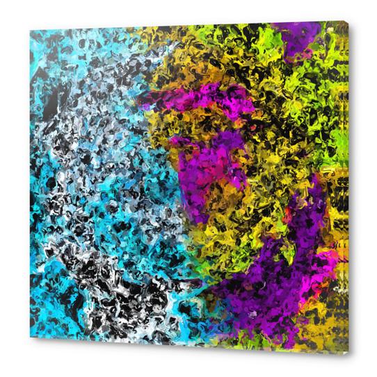 psychedelic graffiti painting abstract in pink yellow blue green Acrylic prints by Timmy333