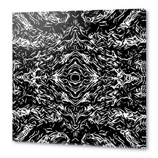 psychedelic graffiti symmetry art abstract in black and white Acrylic prints by Timmy333