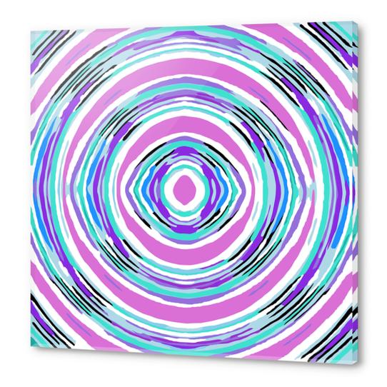 psychedelic graffiti circle pattern abstract in pink blue purple Acrylic prints by Timmy333