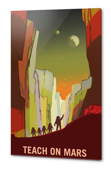 Teach on Mars and its Moons - NASA KSC Space Tourism Poster Acrylic prints by Space Travel