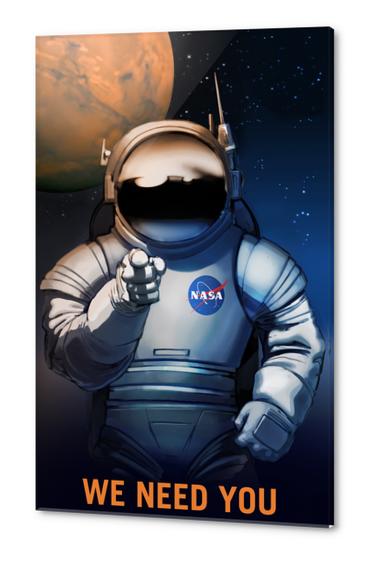 We Need You - NASA KSC Space Tourism Poster Acrylic prints by Space Travel