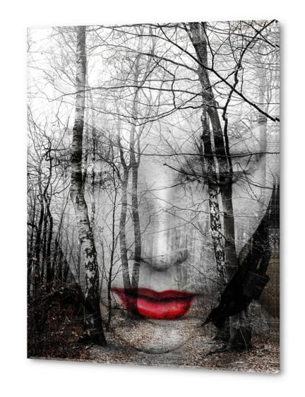 The face in the forest Acrylic prints by Gabi Hampe