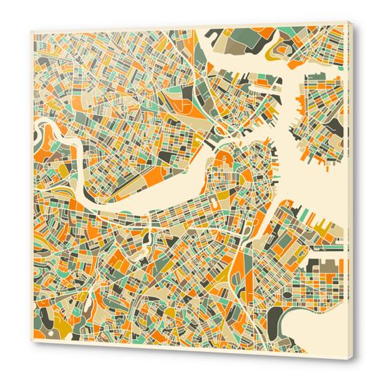 BOSTON MAP 1 Acrylic prints by Jazzberry Blue