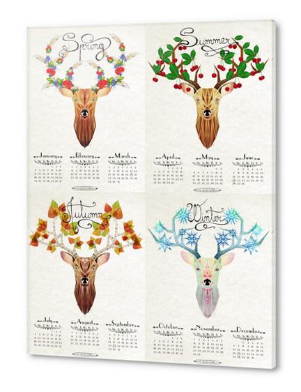 deer calendar 2015 Acrylic prints by Manoou